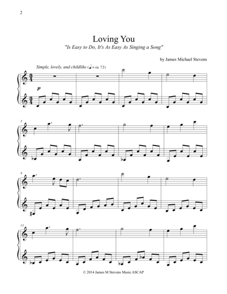 Loving You Sheet Music