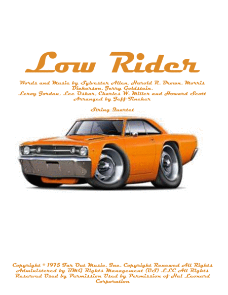 Free Sheet Music Low Rider