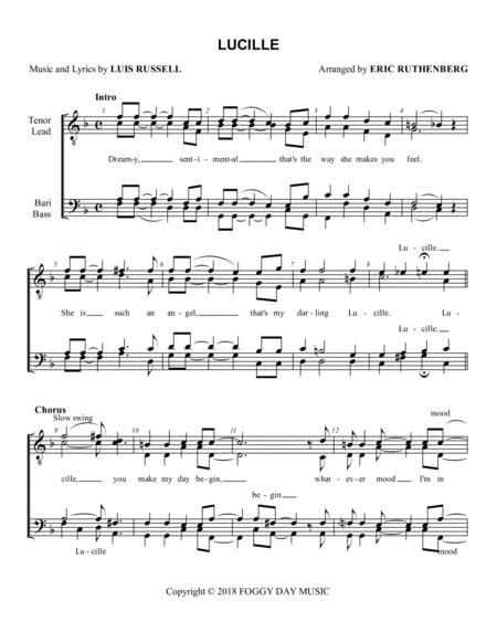 Free Sheet Music Lucille