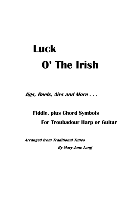 Luck O The Irish Jigs Reels Airs And More Sheet Music