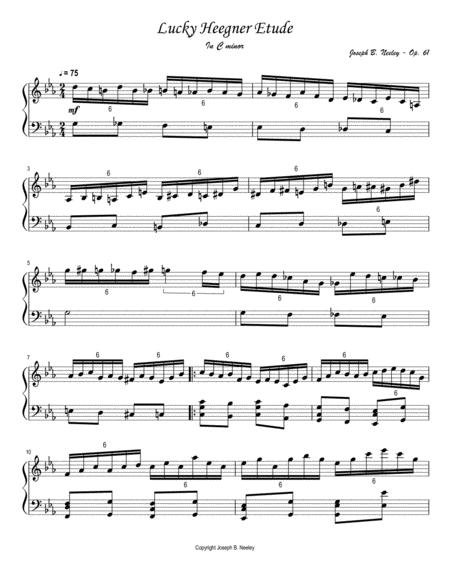 Free Sheet Music Lucky Heegner Etude