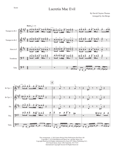 Free Sheet Music Lucretia Mac Evil