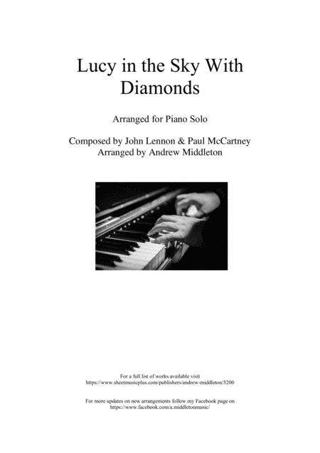 Lucy In The Sky With Diamonds Arranged For Solo Piano Sheet Music