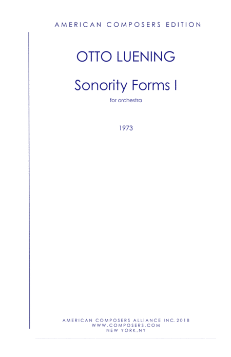 Free Sheet Music Luening Sonority Forms I