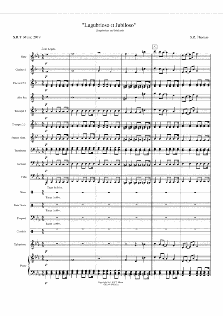 Free Sheet Music Lugubrioso Et Jubiloso