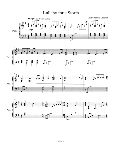 Lullaby For A Storm Sheet Music