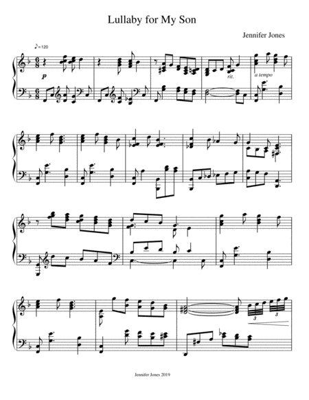 Free Sheet Music Lullaby For My Son