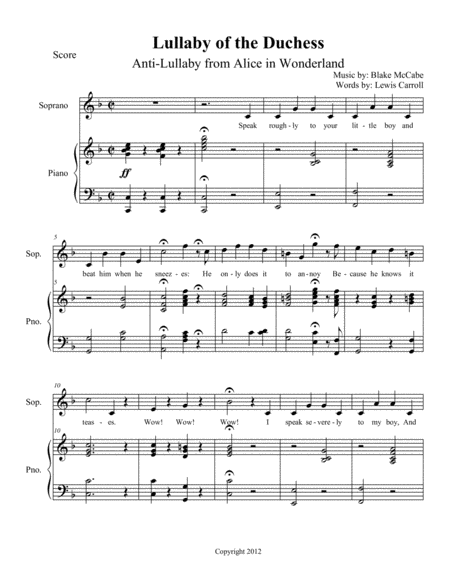 Lullaby Of The Duchess Sheet Music