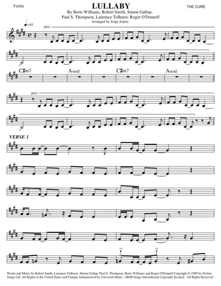 Free Sheet Music Lullaby Violin