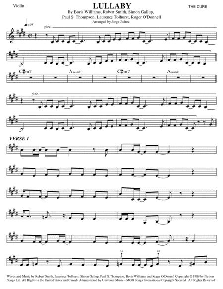 Lullaby Violin Sheet Music