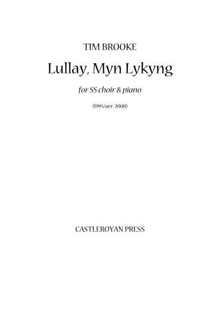 Free Sheet Music Lullay Myn Lykyng