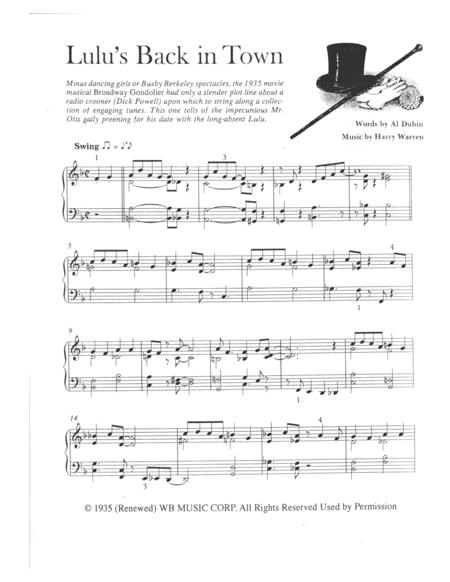 Lulus Back In Town Sheet Music