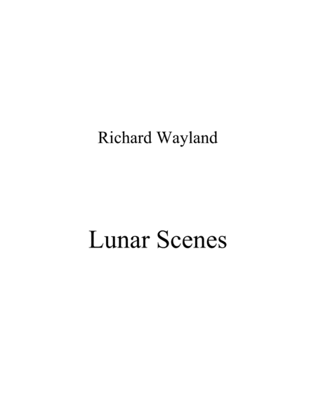 Free Sheet Music Lunar Scenes