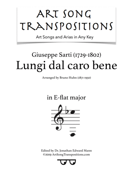 Lungi Dal Caro Bene Transposed To E Flat Major Sheet Music