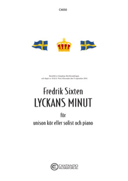 Free Sheet Music Lyckans Minut