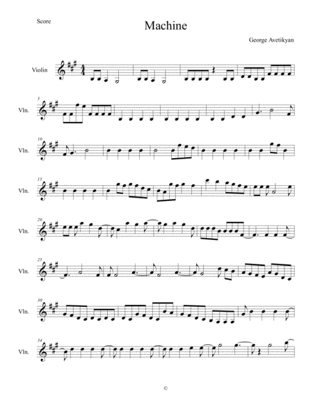 Machine Sheet Music