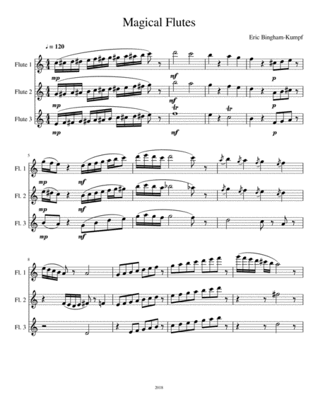 Free Sheet Music Magical Flutes