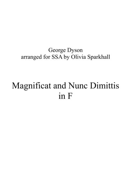 Free Sheet Music Magnificat And Nunc Dimittis In F