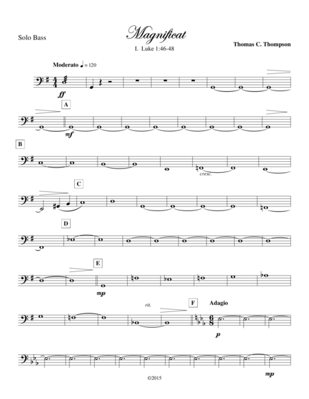 Free Sheet Music Magnificat Bass