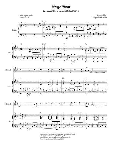 Magnificat Duet For C Instruments Sheet Music