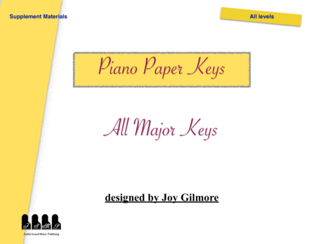 Major Scale Paper Keys Fits On The Keyboard And Piano For Beginners Sheet Music