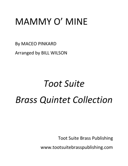 Mammy O Mine Sheet Music