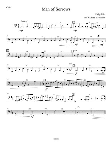 Man Of Sorrows Cello Sheet Music