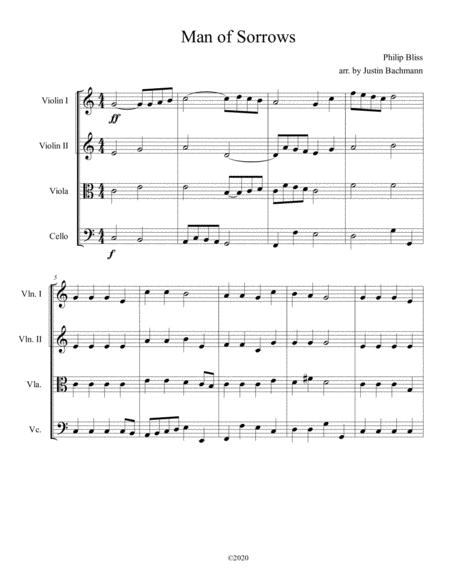 Man Of Sorrows Score Sheet Music