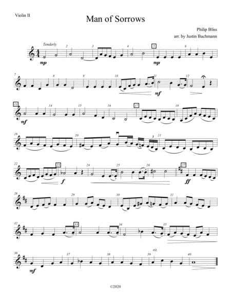 Man Of Sorrows Violin Ii Sheet Music