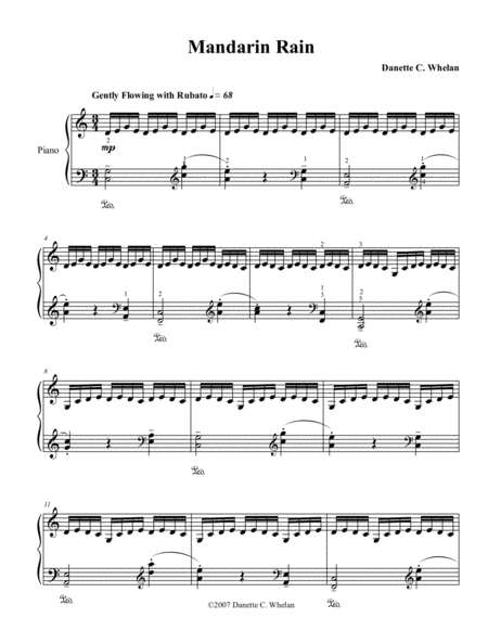 Mandarin Rain Sheet Music