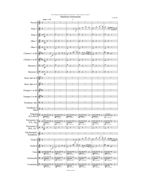 Free Sheet Music Manheim Sinfonietta