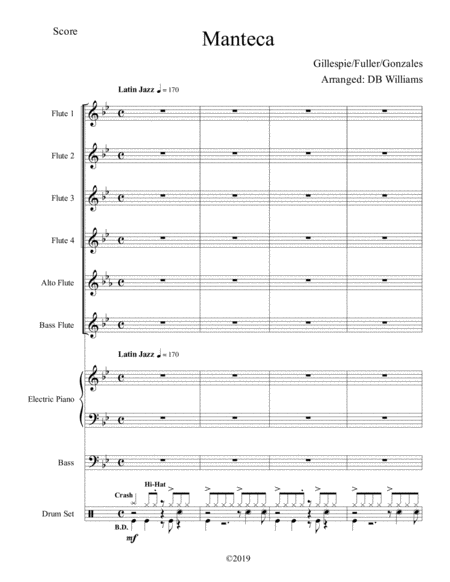 Manteca Flute Choir Sheet Music