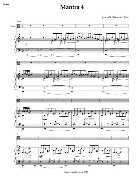 Free Sheet Music Mantra 4 For Viola And Piano