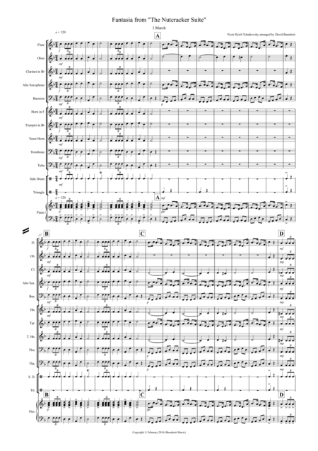 March Fantasia From The Nutcracker For School Concert Band Sheet Music