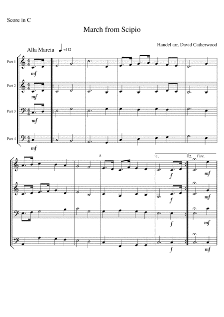 Free Sheet Music March From Scipio