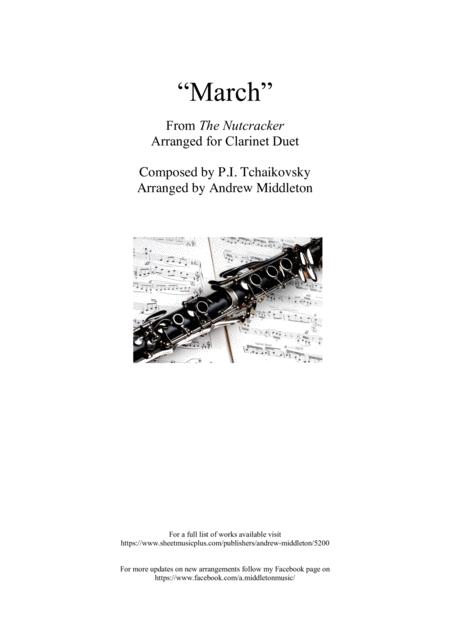 March From The Nutcracker Arranged For Clarinet Duet Sheet Music