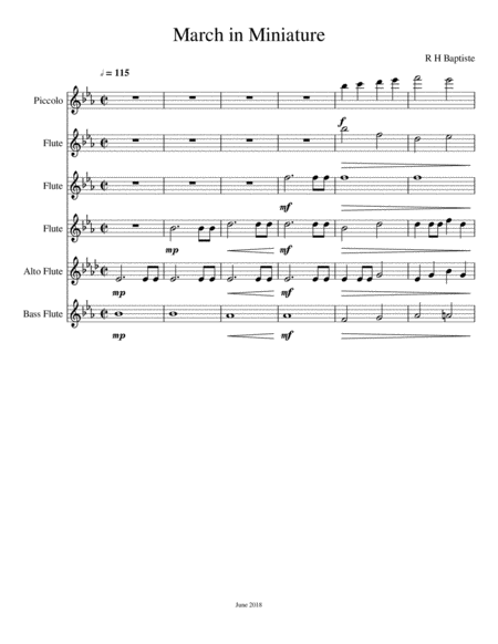 Free Sheet Music March In Miniature