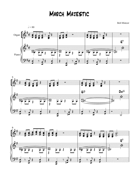 Free Sheet Music March Majestic