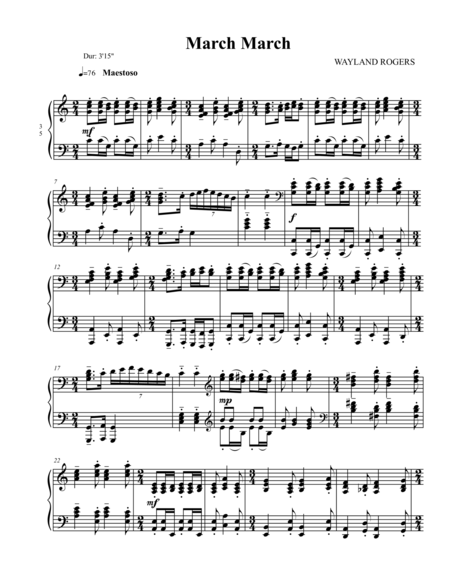 March March Sheet Music