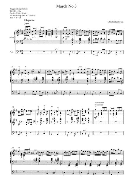 March No 3 For Organ Sheet Music