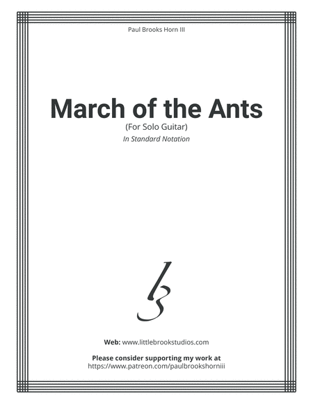 Free Sheet Music March Of The Ants Solo Guitar