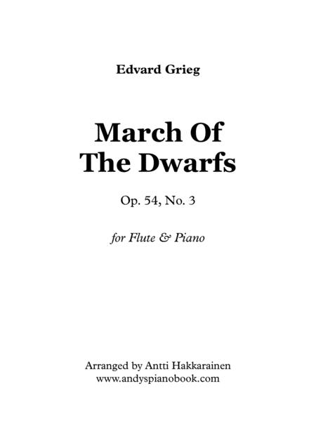 March Of The Dwarfs Op 54 No 3 Flute Piano Sheet Music