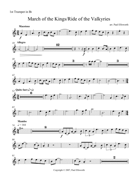 Free Sheet Music March Of The Kings