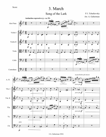 Free Sheet Music March Song Of The Lark