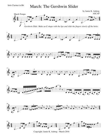 Free Sheet Music March The Gershwin Slider