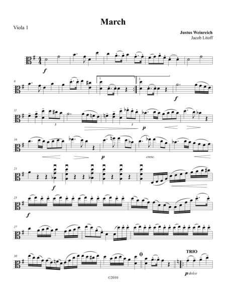 March Viola 1 Sheet Music