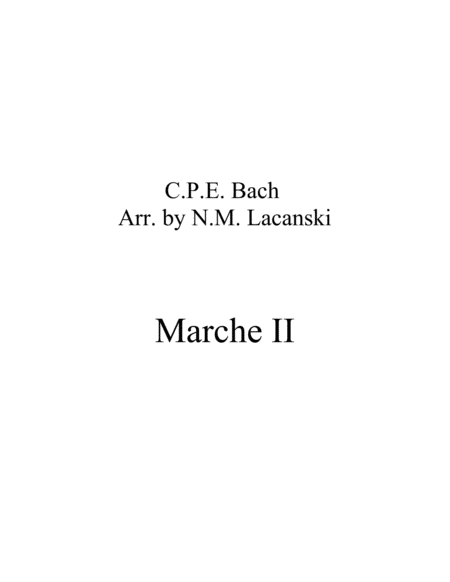 Free Sheet Music Marche Ii