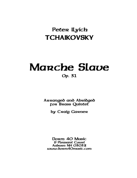 Free Sheet Music Marche Slave Op 31