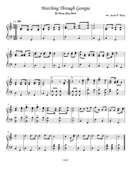 Marching Through Georgia Sheet Music