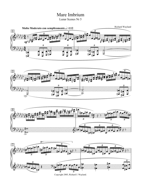 Free Sheet Music Mare Imbrium